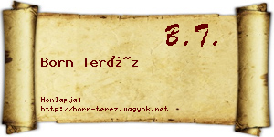 Born Teréz névjegykártya
